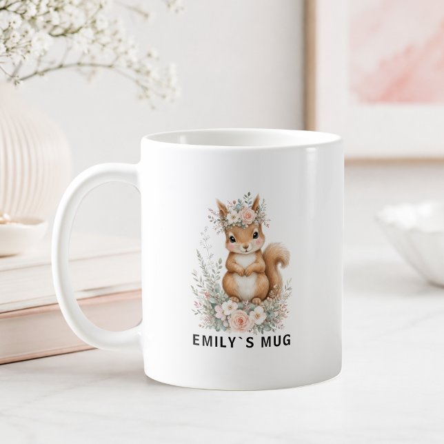 Custom Woodland Squirrel Mug with Name (Custom Woodland Squirrel Mug with Name)