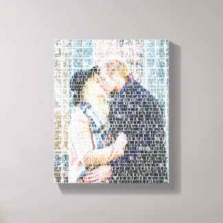 Custom Word Art. Photo made by Words. Canvas Print