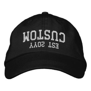 Custom Word Text Established Est Year Gift for him Embroidered Hat