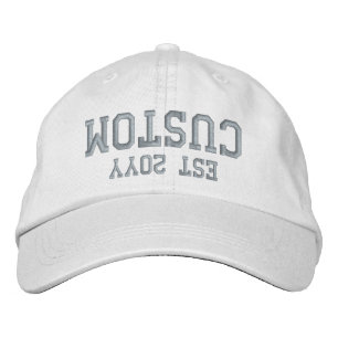 Custom Word Text Established Est Year Gift for him Embroidered Hat