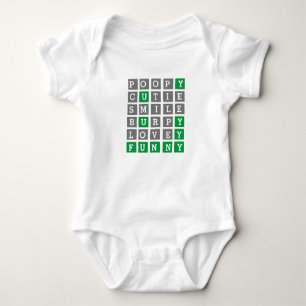 Custom Wordle  Baby Bodysuit