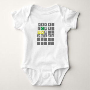 Custom Wordle Baby Bodysuit