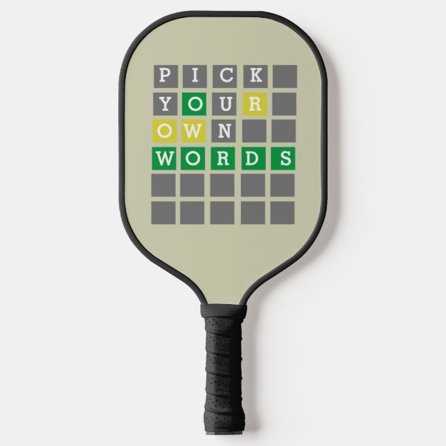 Custom Wordle Pickleball Paddle (Front)