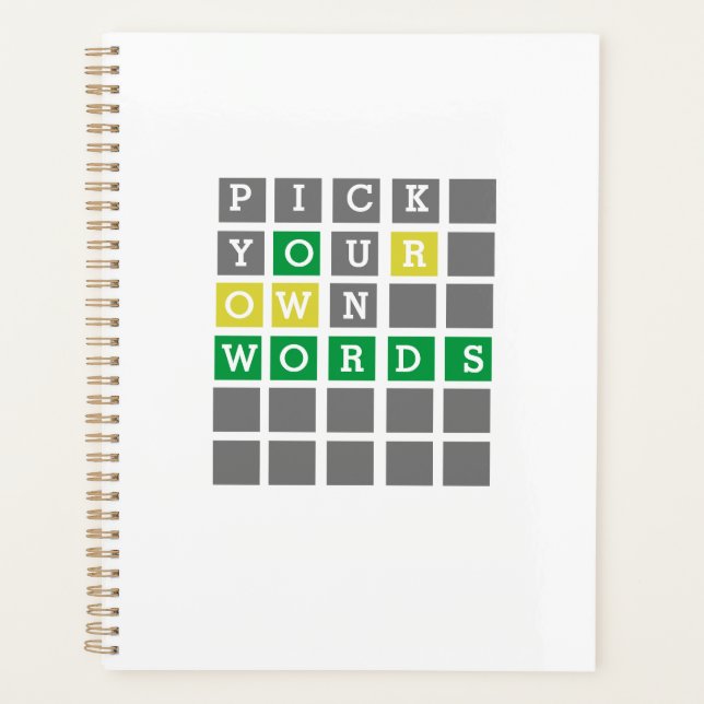 Custom Wordle  Planner (Front)