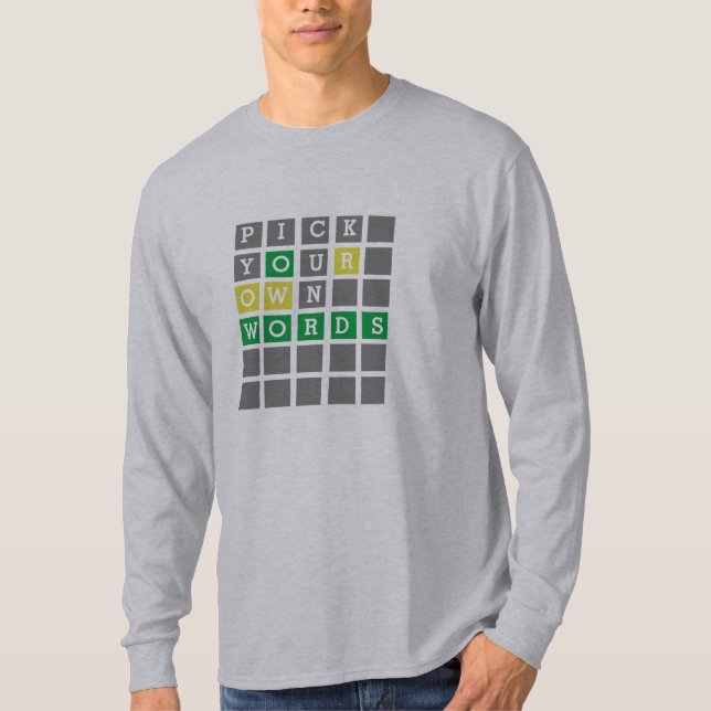 Custom Wordle  T-Shirt (Front)