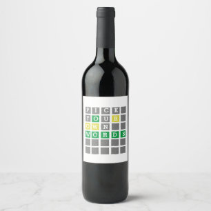 Custom Wordle Wine Label