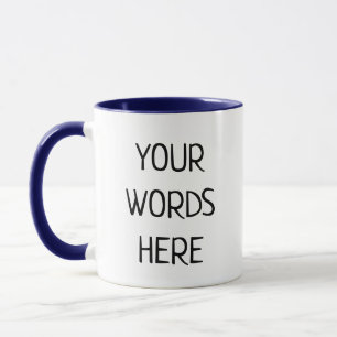 Custom Words Personalised Text Gift Mug