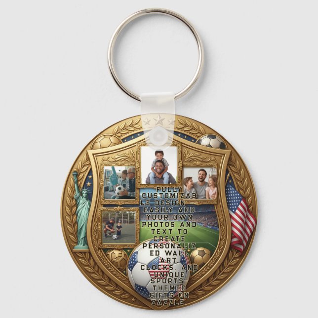 Custom World Cup Family  Key Ring (Front)