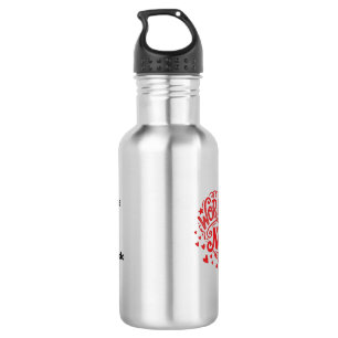 Custom World's Best Mum Red Heart Photo 532 Ml Water Bottle