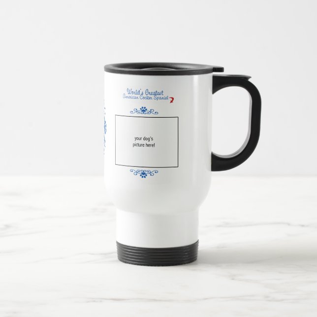 Custom Worlds Greatest American Cocker Spaniel Travel Mug (Right)