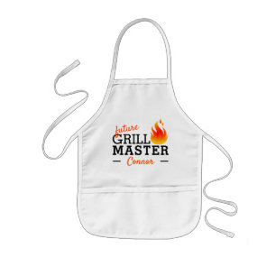 Custom Worlds Greatest Awesome BBQ Chef Kids Apron