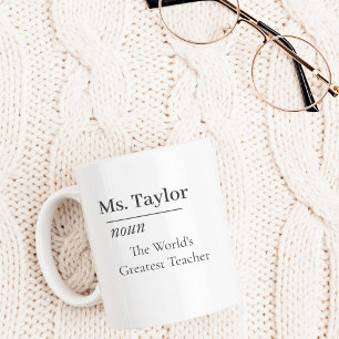 Custom World's Greatest Teacher Gift Personalised Coffee Mug
