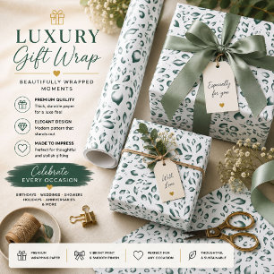 Custom Wrapping Paper Silver & Holiday Designs