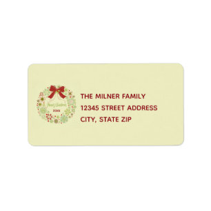 Custom Wreath - Address Label