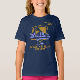 Custom Wrestling Team Club School Name Number T-Shirt
