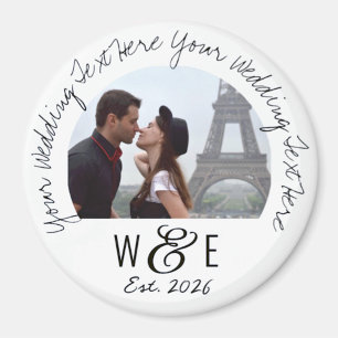 Custom Written Text Fridge Magnet Wedding Favours