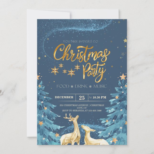 Custom Xmas Invitations – Perfect for Holiday  (Front)