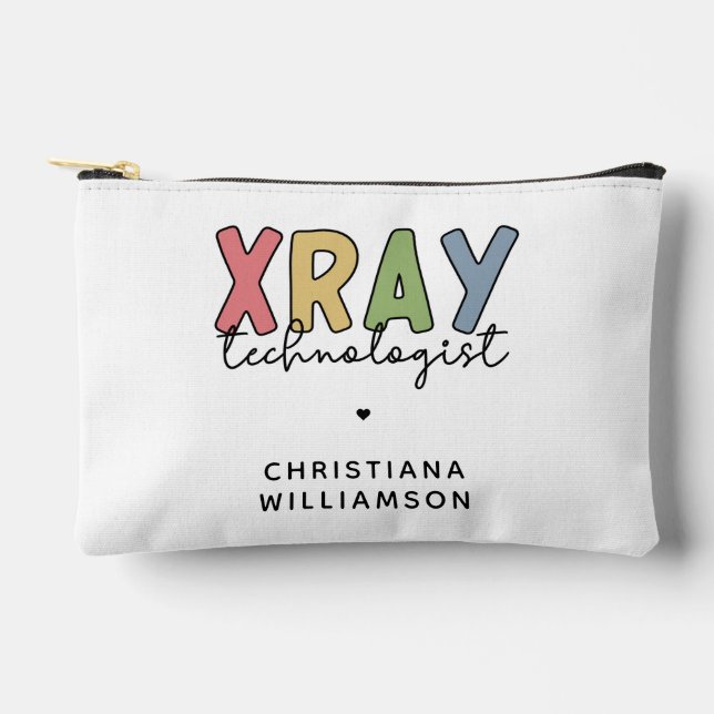 Custom Xray Technologist X-ray Tech Gifts Accessory Pouch (Front)