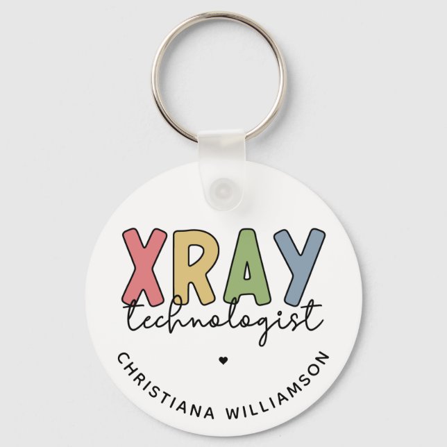 Custom Xray Technologist X-ray Tech Gifts Key Ring (Front)