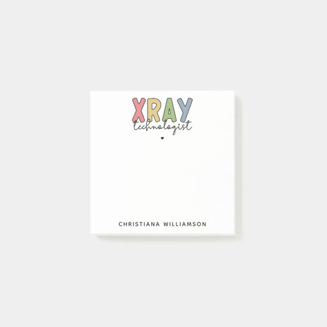 Custom Xray Technologist X-ray Tech Gifts Post-it Notes (Front)