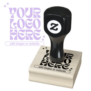 Custom Y2k Business Logo Retrowave Cute Rubber Stamp