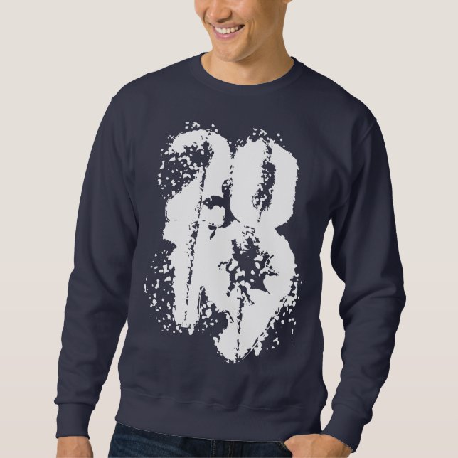 Custom Year 2019 Snowy Typography New Year's Party Sweatshirt (Front)