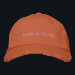 Custom Year Decade Born Birthday 80s Quote Unique Embroidered Hat<br><div class="desc">Celebrate your 80s roots with this trendy embroidered baseball cap featuring the simple yet bold "Made in the 80s" text. With a minimalist retro design and customisable thread colour, this cap is perfect for casual outings, nostalgic get-togethers, or just showing off your love for all things 80s. Ideal for anyone...</div>