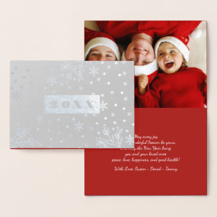 Custom Year Happy New Year Luxury Real Foil Card