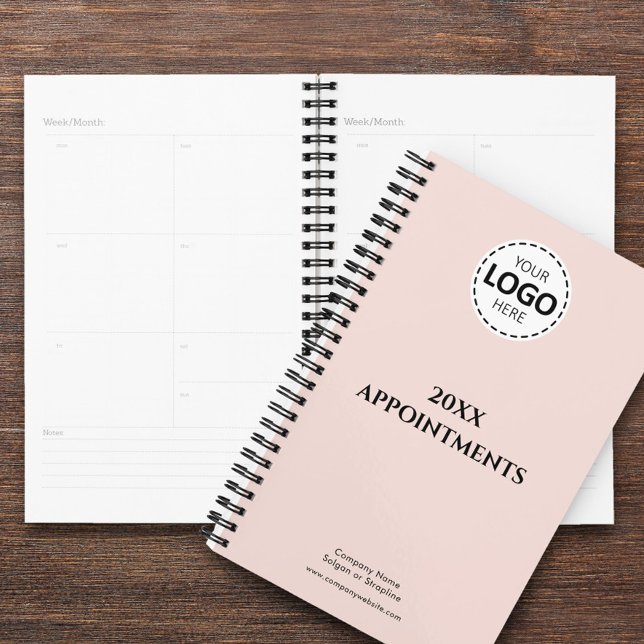 Custom Year, Logo,Text, Blush Pink Appointment Planner (Creator Uploaded)