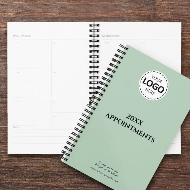 Custom Year, Logo,Text, Olive Green Appointment Planner (Creator Uploaded)