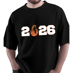 Custom Year of Fire Horse 2026 New Year  T-Shirt