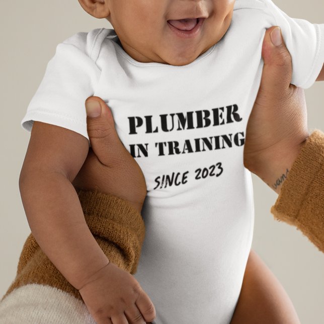 Custom Year "Plumber in Training" Tradie Baby Bodysuit (Creator Uploaded)