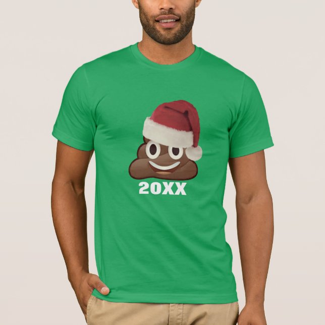 Custom Year Poop Emoji Funny Christmas Shirt  (Front)