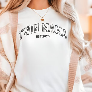 Custom year Twin mom T-shirt, tired mom  Tri-Blend Shirt