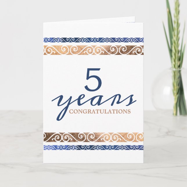 Custom year universal employee anniversary card (Front)