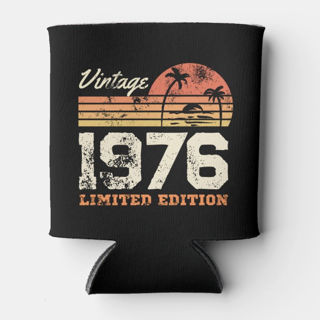 Custom Year Vintage 1976 Limited Edition Can Cooler (Front)