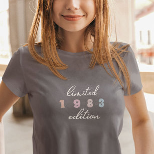 Custom Year Vintage 40th Birthday Limited Edition T-Shirt