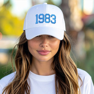 Custom Year Vintage Milestone Birthday Gift Embroidered Hat