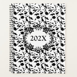 Custom Yearly Black And White Date Planner
