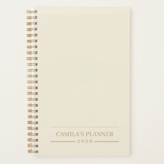 Custom Yearly Planner | Sleek Neutral Design