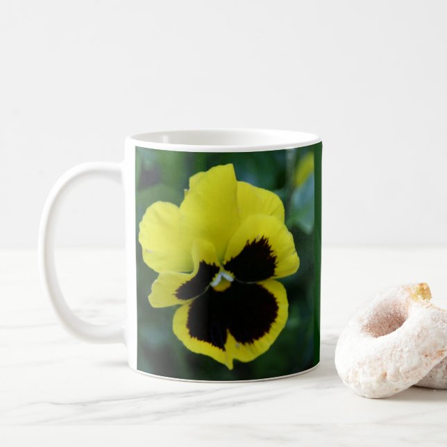 Custom Yellow Flower Mug (With Donut)
