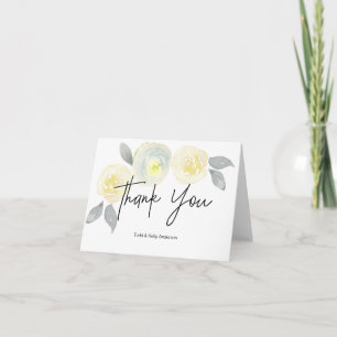 Custom Yellow & Grey Thank you Card