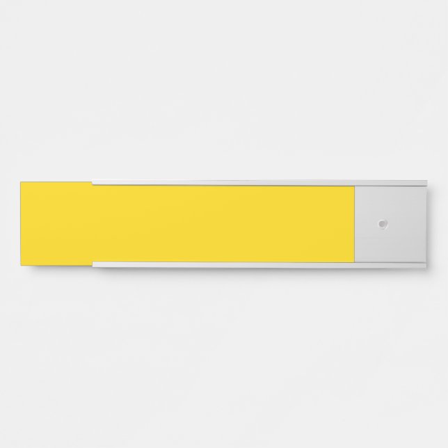 Custom Yellow Name Plate Sign (Front)