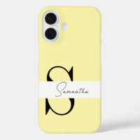 Custom Yellow Pastel iPhone Case with Monogram