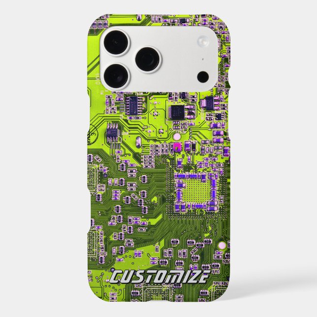 Custom Yellow PCB Circuit Board for IT Pros 2 (Back)