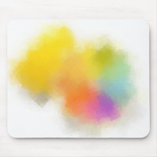 Custom Yellow Pink Red Blue Green Colours Abstract Mouse Pad (Front)