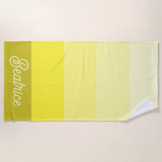 Custom Yellow Shaded Beach Towel