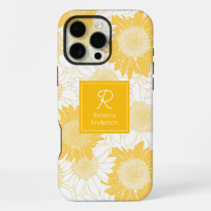 Custom Yellow Sunflower iPhone 16 Pro Max Case