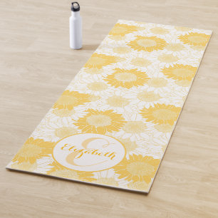 Custom Yellow Sunflowers Yoga Mat