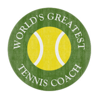 Custom yellow tennis ball Birthday party gift Cutting Board